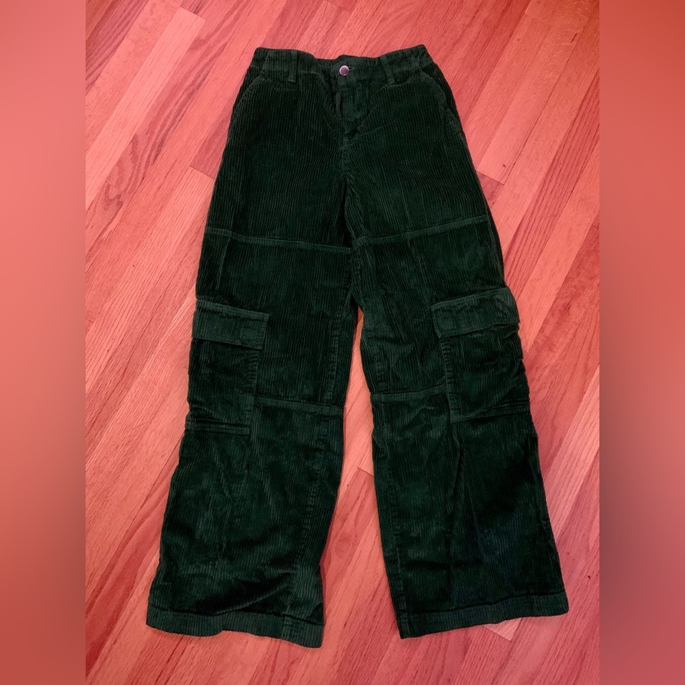 Empyre Baggy Green Corduroy Cargo Pants